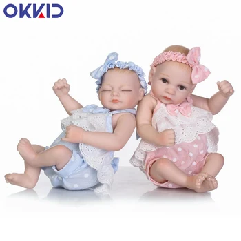 OKKID 26cm Soft Reborn Lifelike Mini Babies Dolls Silicone Newborn Cute Baby Playmate Bebe Doll Toy Bonecas For Girls Gifts 
OKKID 26cm Soft Reborn Lifelike Mini Babies Dolls Silicone Newborn Cute Baby Playmate Bebe Doll Toy Bonecas For Girls Gifts