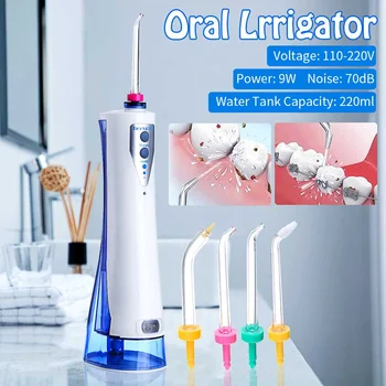 220ml 9W Portable Dental Oral Irrigator Flosser Electric Teeth Cleaner Water Nozzles Bag Set Battery Powered Personal Care
220ml 9W Portable Dental Oral Irrigator Flosser Electric Teeth Cleaner Water Nozzles Bag Set Battery Powered Personal Care