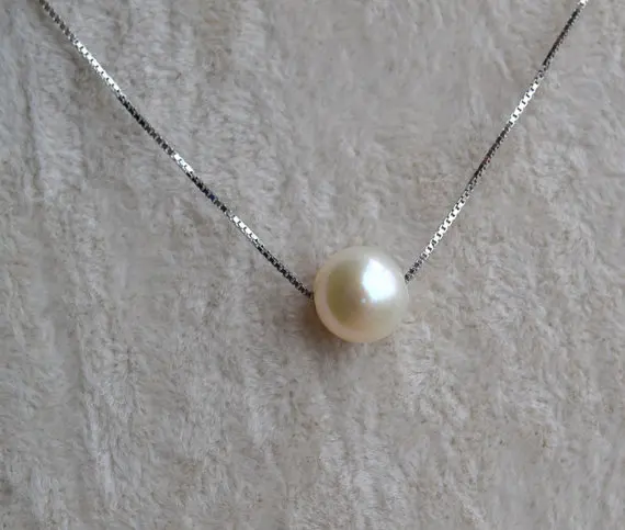Favorite Pearl Silver Chain Necklace Wedding 9mm White Single Freshwater Pearl Jewelry Charming Birthday Party Fine Lady Gift
Favorite Pearl Silver Chain Necklace Wedding 9mm White Single Freshwater Pearl Jewelry Charming Birthday Party Fine Lady Gift
