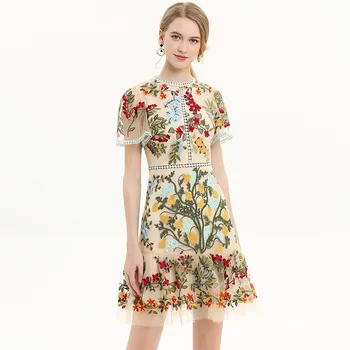 2020 new woman vestido fino Retro bordado pesado manga corta precioso mujer verano 2019 elegante fiesta Mini Vestidos Mujer
2020 new woman vestido fino Retro bordado pesado manga corta precioso mujer verano 2019 elegante fiesta Mini Vestidos Mujer