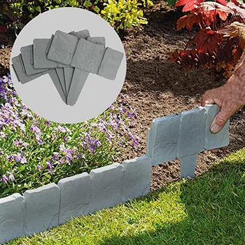 

20pcs Plastic Lawn Border Edging Garden Grass Edge Fence Wall Fencing, Trellis & Gates Garden Accessories Panting Building