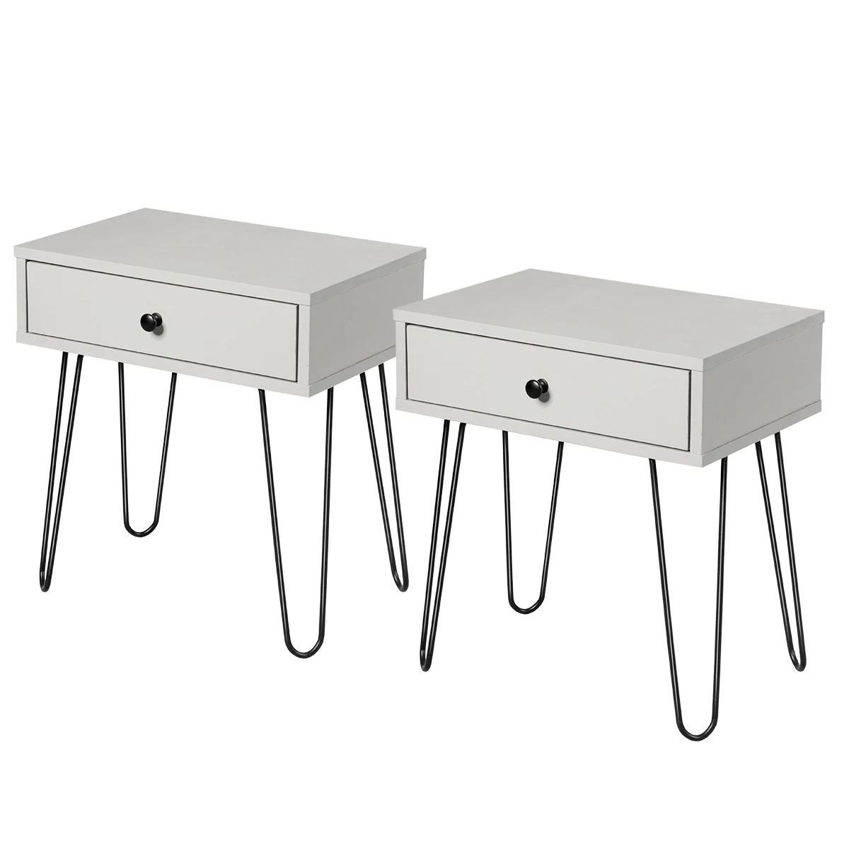Costway Set of 2 Nightstand End Table w/One Drawer & Steel Pipe Mid-Century Accent Table
Costway Set of 2 Nightstand End Table w/One Drawer & Steel Pipe Mid-Century Accent Table