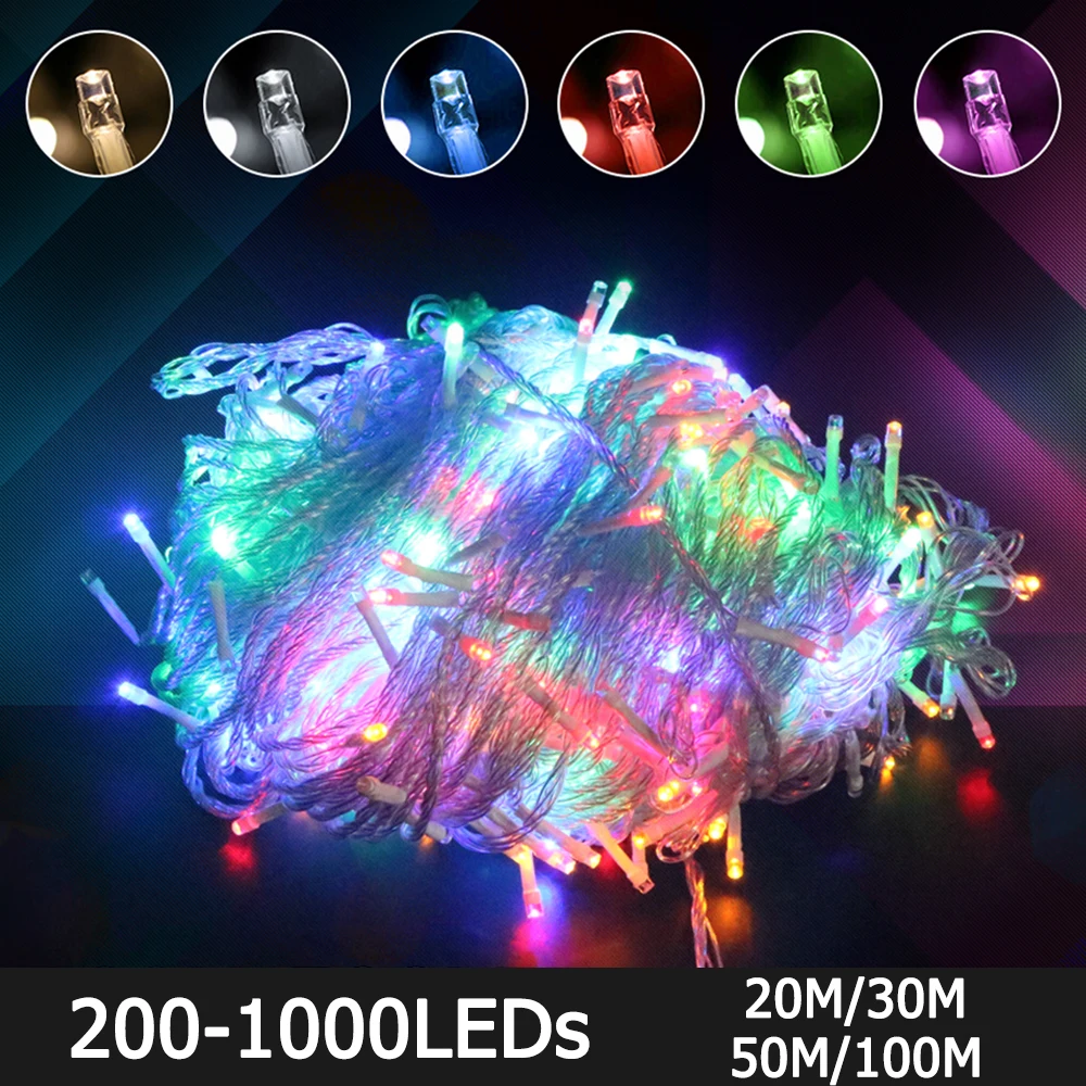 20M 30M 50M 100M Christmas LED String Light 220V EU/AU/UK Plug Connectable with Tail Plug 200/300/500/1000 LEDS Waterproof D35
20M 30M 50M 100M Christmas LED String Light 220V EU/AU/UK Plug Connectable with Tail Plug 200/300/500/1000 LEDS Waterproof D35