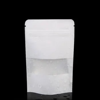 White kraft paper bags stand up Zip Lock packaging bag with window Translucent pouch for dried food fruit 5pcs/lot 
White kraft paper bags stand up Zip Lock packaging bag with window Translucent pouch for dried food fruit 5pcs/lot