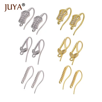 JUYA Buy 2pairs get 5% Discount DIY Earrings Copper Hooks for Jewerly Making Findings Woman Earrings Handmade Accessories