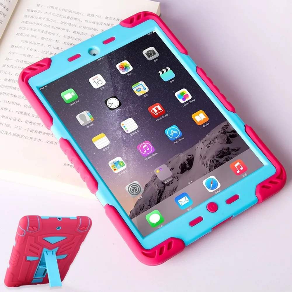 360 Full Protective Shell for IPad Air Case Military Industry Silicone Hard Cover 3 In 1 Stand Case for Ipad Case 9.7 2017 Case
360 Full Protective Shell for IPad Air Case Military Industry Silicone Hard Cover 3 In 1 Stand Case for Ipad Case 9.7 2017 Case