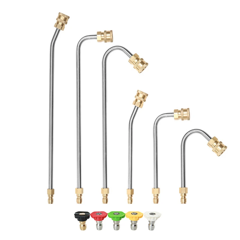 5pcs High Pressure Washer Nozzles Wand Washer Extension Rods 1/4 Inch Quick Connect Adapter Solid For 5000PSI Water Pump
5pcs High Pressure Washer Nozzles Wand Washer Extension Rods 1/4 Inch Quick Connect Adapter Solid For 5000PSI Water Pump