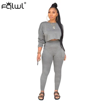 FQLWL Streetwear Two Piece Set Women Suit Black Pink Outfits Long Sleeve Crop Top and Pants Female Tracksuit Ladies Matching Set 
FQLWL Streetwear Two Piece Set Women Suit Black Pink Outfits Long Sleeve Crop Top and Pants Female Tracksuit Ladies Matching Set