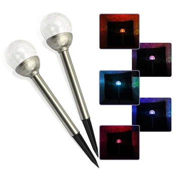 5 PCS Outdoor LED Solar Lawn Lamp Spike Light Crack Lights LED 7 Color Colorful Glass Ball Lamp Light for Courtyard Lawn Garden
5 PCS Outdoor LED Solar Lawn Lamp Spike Light Crack Lights LED 7 Color Colorful Glass Ball Lamp Light for Courtyard Lawn Garden