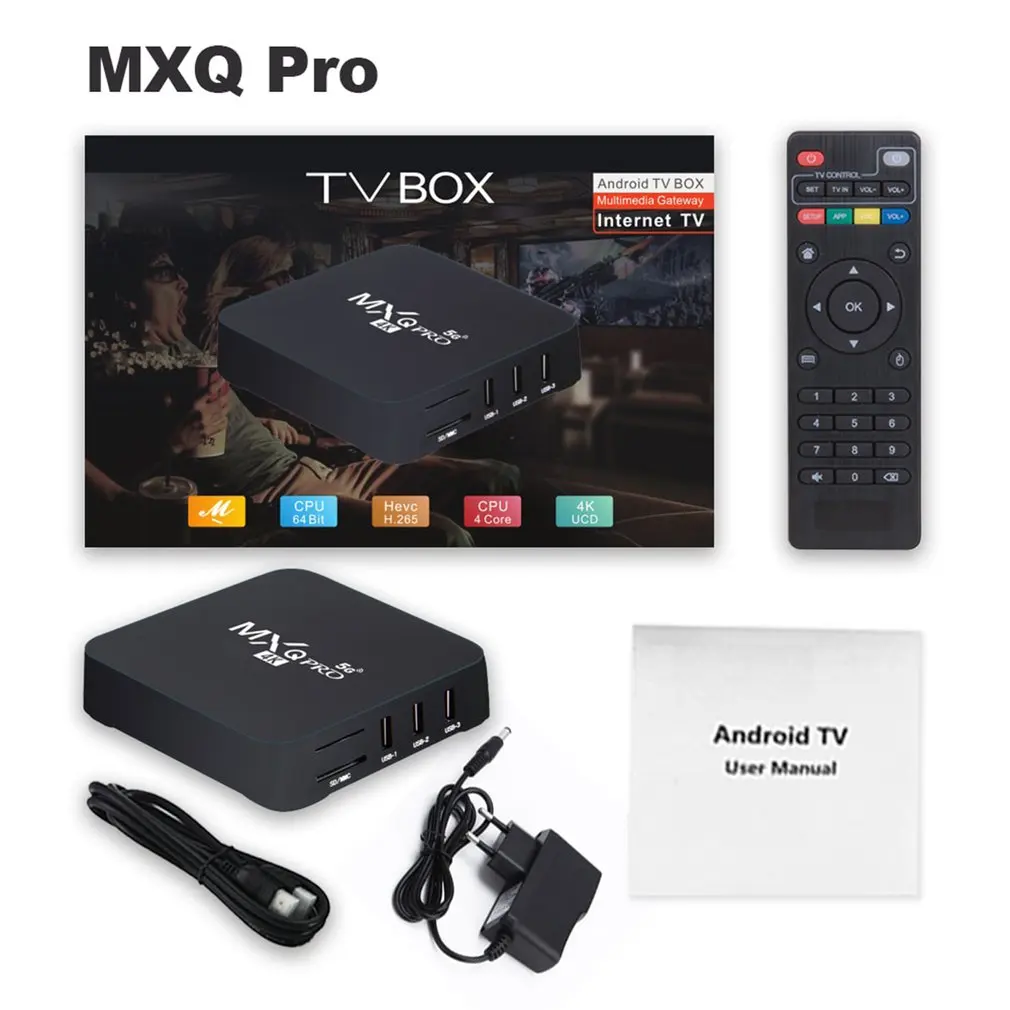 

RK3228 4K Android TV Box HD Network 3D Smart TV Box 2.4G WiFi Home Remote Control Google Play Youtube Media Player Set Top Box