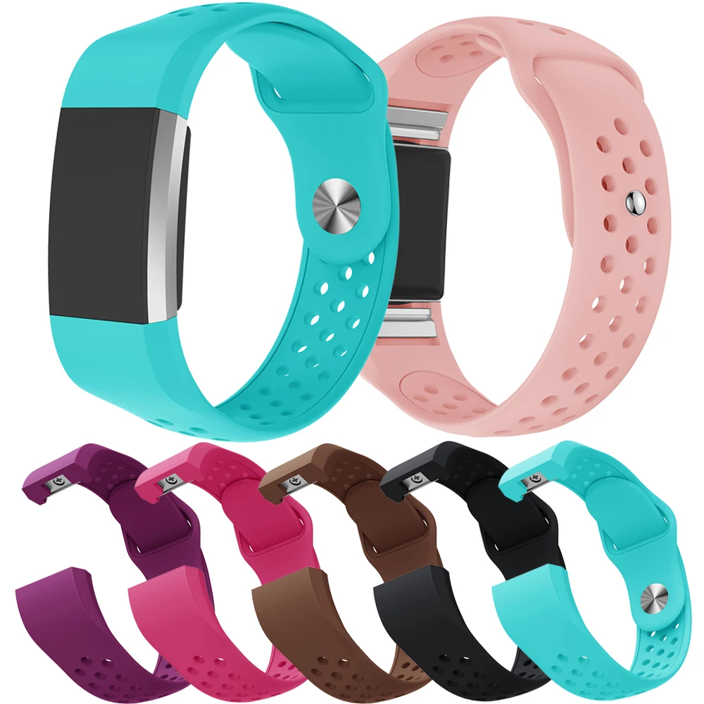 Цветной ремешок для Fitbit Charge2 модный силиконовый Charge 2 спортивный браслет умные