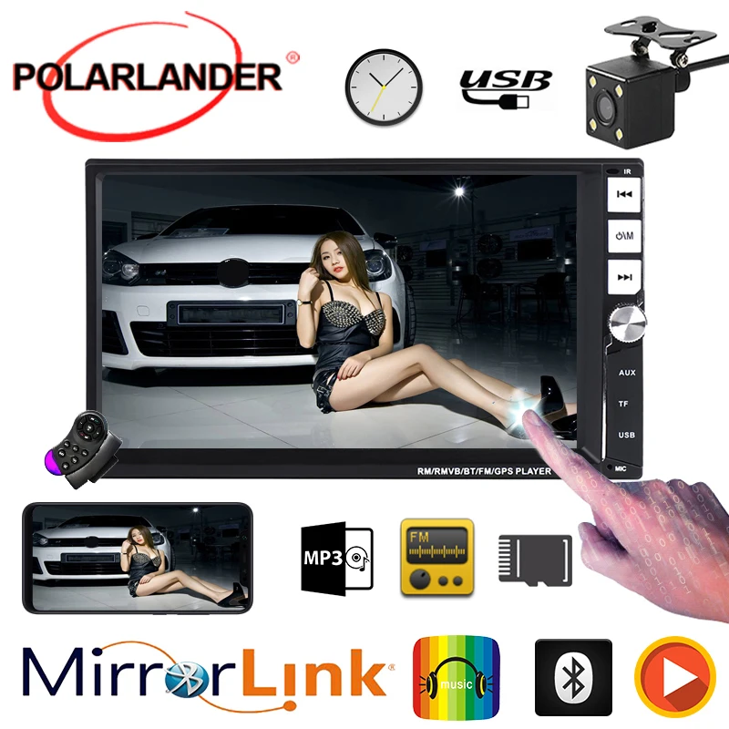 Mirror link GPS navigation MP3 rear camera car radio folder function remote control USB/SD/MMC car reader bluetooth
Mirror link GPS navigation MP3 rear camera car radio folder function remote control USB/SD/MMC car reader bluetooth