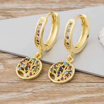 2020 Hot Sale Gold Tree Of Life Earrings For Women Colorful Shining Crystal Geometric Earrings Fashion Wedding Birthday Jewelry 
2020 Hot Sale Gold Tree Of Life Earrings For Women Colorful Shining Crystal Geometric Earrings Fashion Wedding Birthday Jewelry