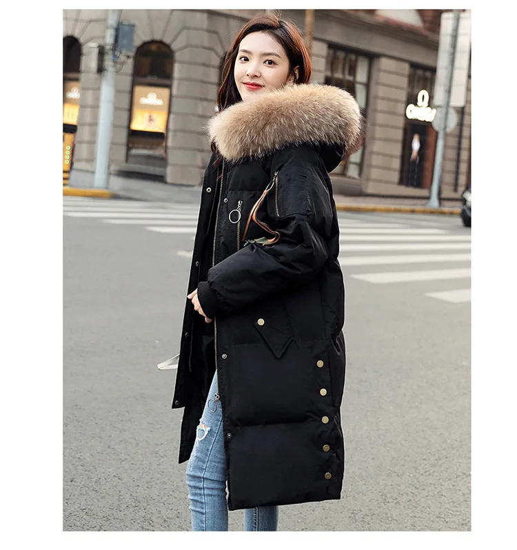 Duck Down Jacket Women Long Hooded Large Fox Fur Coat Winter Warm Thick Black Parkas chaquetas plumas mujer LX2254
Duck Down Jacket Women Long Hooded Large Fox Fur Coat Winter Warm Thick Black Parkas chaquetas plumas mujer LX2254