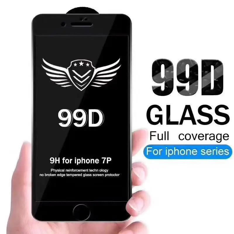 2 шт Полное покрытие закаленное стекло для iPhone 11 Pro Max i8 i7 i6S i6 Plus 99D ультратонкая