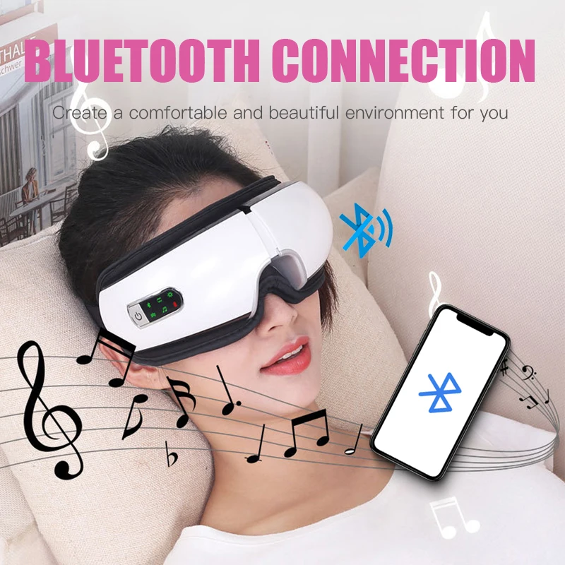 Bluetooth Music Double-balloon Kneading Massager Smart Air Pressure Massager Five Modes Infrared Heating Massage Glasses
Bluetooth Music Double-balloon Kneading Massager Smart Air Pressure Massager Five Modes Infrared Heating Massage Glasses