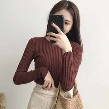 Women Sweater Knit o-neck Pullovers Autumn Basic Female Sweaters Pullover Slim Fit Simple Solid Color Korean style Fashion top
Women Sweater Knit o-neck Pullovers Autumn Basic Female Sweaters Pullover Slim Fit Simple Solid Color Korean style Fashion top