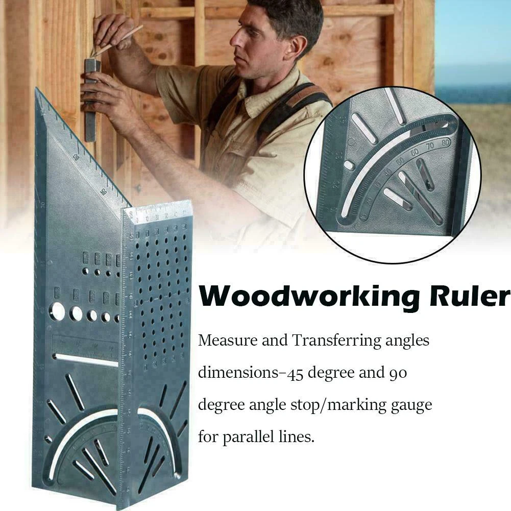 Mitre Angle Measuring Tool With Gauge Ruler 3D Woodworking Tools With Pen For Three Dimensional Items Measuring Timber Pipes NEW
Mitre Angle Measuring Tool With Gauge Ruler 3D Woodworking Tools With Pen For Three Dimensional Items Measuring Timber Pipes NEW