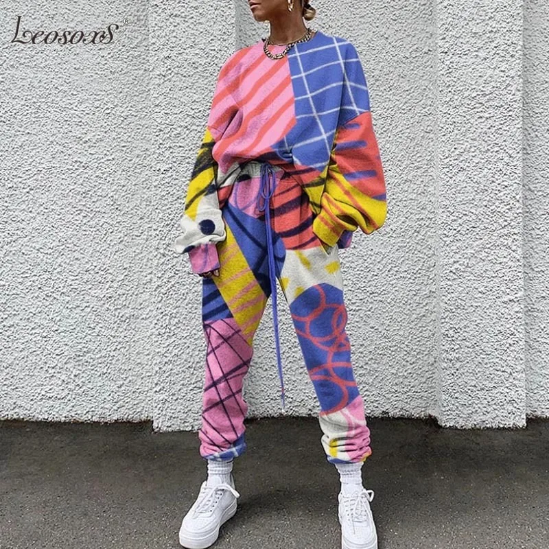 Fashion Tracksuit 2 Piece Set Women Autumn Winter Pullover Sweatshirt + Long Pants Sports Suit Female Sweatshirt Sportswear Suit
Fashion Tracksuit 2 Piece Set Women Autumn Winter Pullover Sweatshirt + Long Pants Sports Suit Female Sweatshirt Sportswear Suit