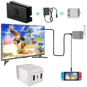 Nintend Switch Charger Dock Adapter Travel LED USB3.0 HDMI TV Type C Converter For Nintend Switch Game Console Charging Plug 
Nintend Switch Charger Dock Adapter Travel LED USB3.0 HDMI TV Type C Converter For Nintend Switch Game Console Charging Plug