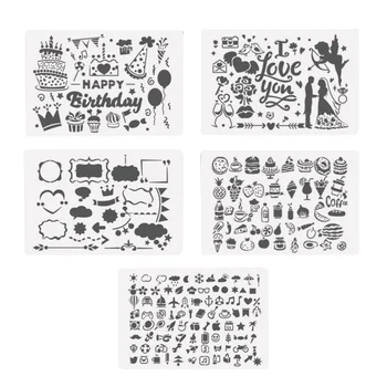 5Pcs DIY Painting Stencils Hollow-Out Drawing Templates DIY Scrapbooking Stencils White
5Pcs DIY Painting Stencils Hollow-Out Drawing Templates DIY Scrapbooking Stencils White
