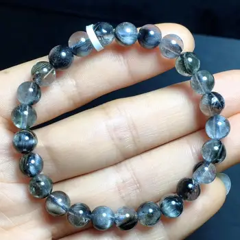 Natural Brookite Platinum Silver Rutilated Quartz Bracelet 7mm Crystal Clear Round Beads Woman Man Certificate AAAAA
Natural Brookite Platinum Silver Rutilated Quartz Bracelet 7mm Crystal Clear Round Beads Woman Man Certificate AAAAA