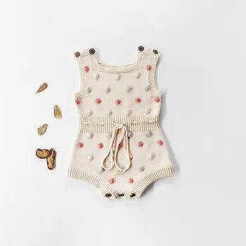Baby Girl Sleeveless Romper Knitting Fur Ball Decoration Drawstring Design Spring Infant Clothing
Baby Girl Sleeveless Romper Knitting Fur Ball Decoration Drawstring Design Spring Infant Clothing