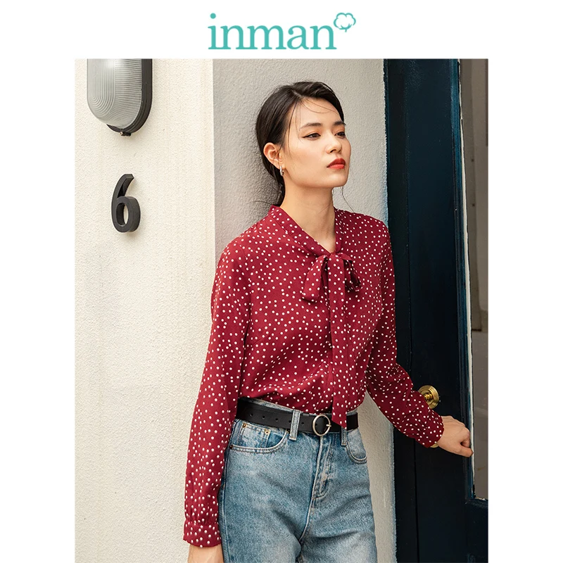 INMAN 2019 Autumn New Arrival Literary Elegant Bow Neck Retro Wave Piont Red Women Blouse
INMAN 2019 Autumn New Arrival Literary Elegant Bow Neck Retro Wave Piont Red Women Blouse