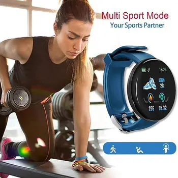 New D18 Smart Watch Men Women Heart Rate Blood Pressure Round Smartwatch Fitness Tracker Waterproof Sport Bracelet Smart Watch
New D18 Smart Watch Men Women Heart Rate Blood Pressure Round Smartwatch Fitness Tracker Waterproof Sport Bracelet Smart Watch