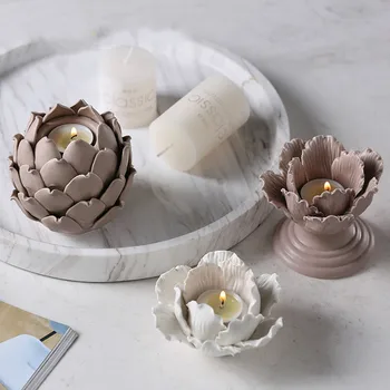 Ceramic Candlesticks Candles Pendants Lotus Lanterns Crafts Tables Creative Living Room Decorations
Ceramic Candlesticks Candles Pendants Lotus Lanterns Crafts Tables Creative Living Room Decorations