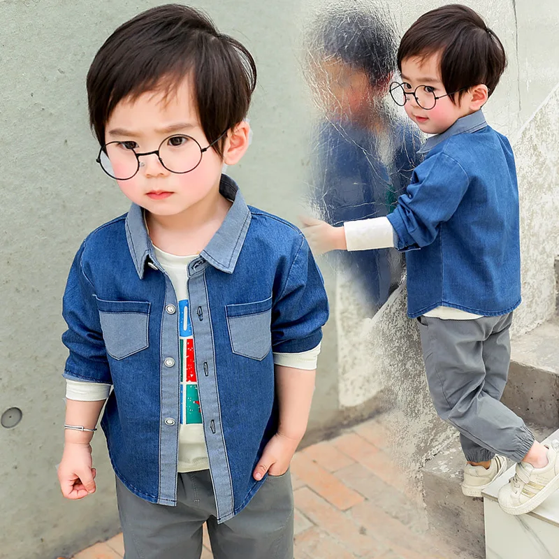 BOY'S Suit 2019 Spring And Autumn New Style Korean-style Children Denim Shirts Three-piece Set Baby Handsome Casual Fashion Clot
BOY'S Suit 2019 Spring And Autumn New Style Korean-style Children Denim Shirts Three-piece Set Baby Handsome Casual Fashion Clot
