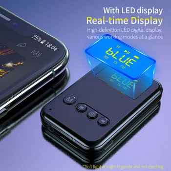 Bluetooth 5.0 Digital Display Audio Transmitter Receiver 3.5mm Jack Aux Audio Wireless Adapter For PC TV Headphone Car
Bluetooth 5.0 Digital Display Audio Transmitter Receiver 3.5mm Jack Aux Audio Wireless Adapter For PC TV Headphone Car