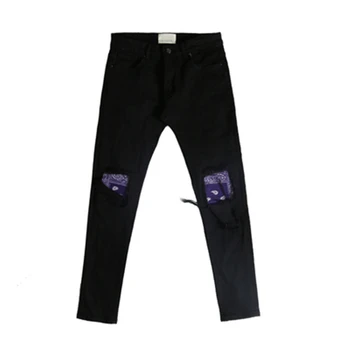 Men Jeans Denim Knee Hole Scratch Patch Black Vintage High Street Pencil Pants Stretch HIP HOP Punk Streetwear Trousers
Men Jeans Denim Knee Hole Scratch Patch Black Vintage High Street Pencil Pants Stretch HIP HOP Punk Streetwear Trousers