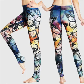 Women Elastic High Waist Trousers New Fitness Fashion Butterfly Pattern Printed Leggings Gym Sports Pants Female Long Pants Hot
Women Elastic High Waist Trousers New Fitness Fashion Butterfly Pattern Printed Leggings Gym Sports Pants Female Long Pants Hot