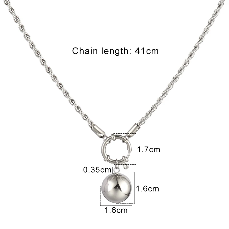 Round Ball Choker Necklace for Womens Stainless Steel Ball Punk Metal Pendant Chain Necklaces fashion Jewelry 2021 New Design Round Ball Choker Necklace for Womens Stainless Steel Ball Punk Metal Pendant Chain Necklaces fashion Jewelry 2021 New Design