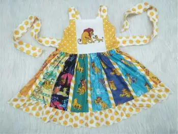 Hot Sale lion screen print baby girls panel dresses summer dresses for kids
Hot Sale lion screen print baby girls panel dresses summer dresses for kids