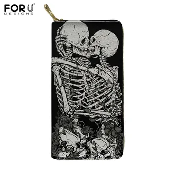 FORUDESIGNS Black Wallets The Lovers Design Punk Style Long PU Purse for Female Skull Print Bank Card Pouch Brand Perse Carteira
FORUDESIGNS Black Wallets The Lovers Design Punk Style Long PU Purse for Female Skull Print Bank Card Pouch Brand Perse Carteira
