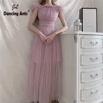 Long Dress Sleeveless O-neck Elegant French Chic Mesh Vestidos Sexy A-line Dresses
Long Dress Sleeveless O-neck Elegant French Chic Mesh Vestidos Sexy A-line Dresses