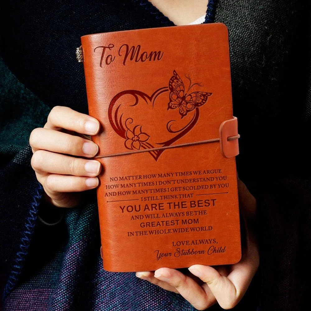 

20x12cm Engraved Leather Journal Notebook Diary To My Mom You Best Love Daughter Son Child Anniversary Birthday Graduation