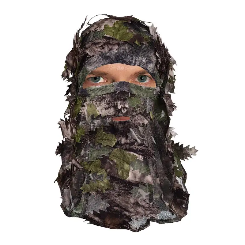 Camouflage Face Cover Thin Breathable Leafy Hat with Face Protector Headband Neck Gaiter Multifunctional Face Cover for Hunting
Camouflage Face Cover Thin Breathable Leafy Hat with Face Protector Headband Neck Gaiter Multifunctional Face Cover for Hunting