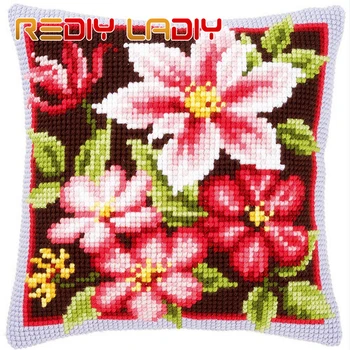 Cross Stitch Cushion Pink Clematis DIY Chunky Cross-Stitch Kits Acrylic Yarn Pillow Case Home Decor Sofa Pillows Arts & Crafts
Cross Stitch Cushion Pink Clematis DIY Chunky Cross-Stitch Kits Acrylic Yarn Pillow Case Home Decor Sofa Pillows Arts & Crafts