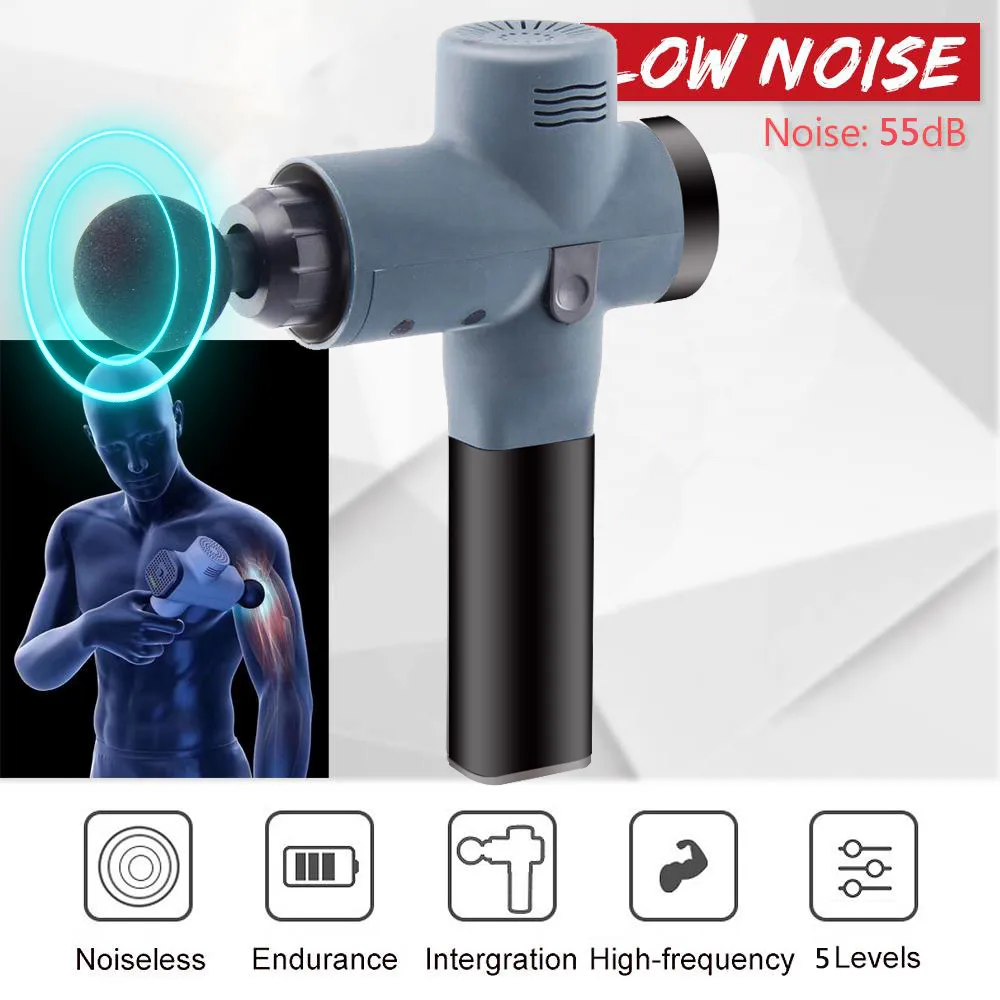 Durable Massage Body Muscles Vibrating Therapy Device 5 Stalls Sports Crossfit Bodybuilding Shoulders Percussive Massager Gun
Durable Massage Body Muscles Vibrating Therapy Device 5 Stalls Sports Crossfit Bodybuilding Shoulders Percussive Massager Gun