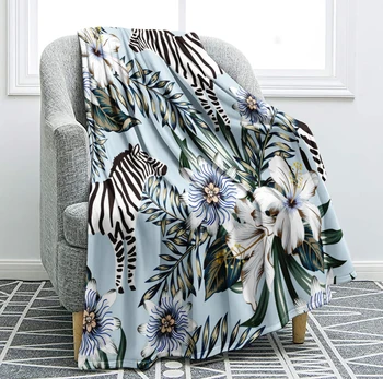 Zebra Blanket Tropic Style Throw Blanket Animals Sherpa Flannel Blanket Blue Soft Cozy Plush Blanket For Kids Girls Blanket
Zebra Blanket Tropic Style Throw Blanket Animals Sherpa Flannel Blanket Blue Soft Cozy Plush Blanket For Kids Girls Blanket