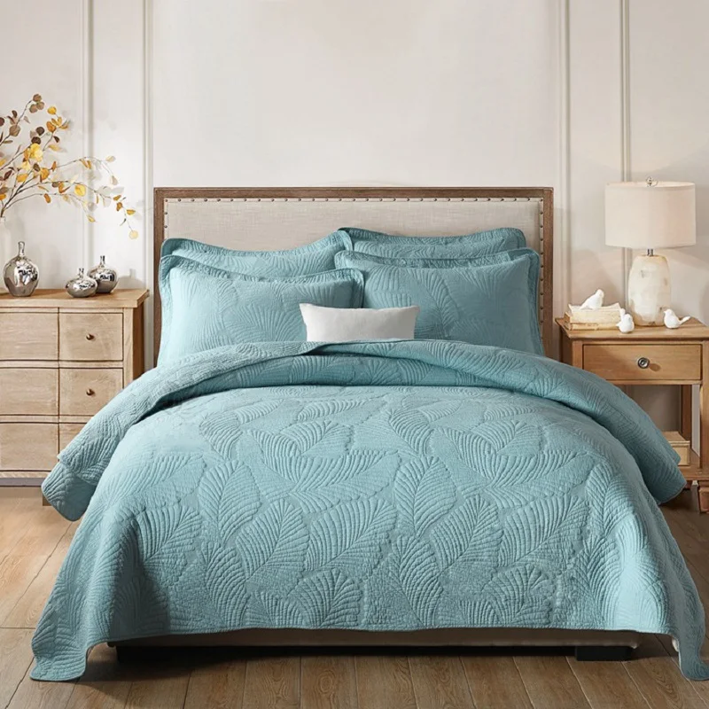 CHAUSUB Bedspread Quilt Set 3pcs Solid Color Cotton Coverlets Embroidered Quilts Bed Cover Sheets King Queen Size Summer Blanket
CHAUSUB Bedspread Quilt Set 3pcs Solid Color Cotton Coverlets Embroidered Quilts Bed Cover Sheets King Queen Size Summer Blanket