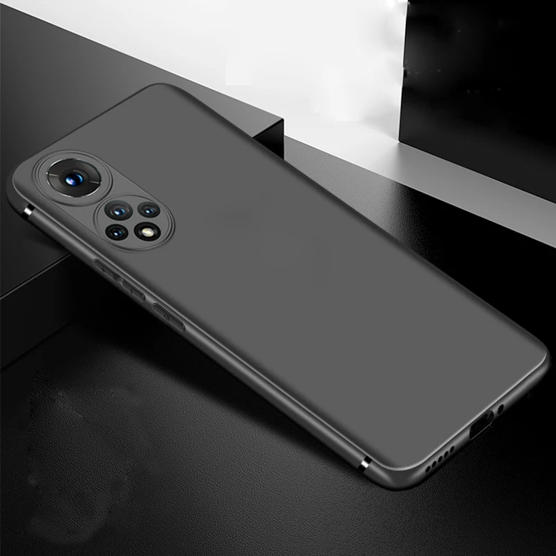 Case For Honor 50 Black Matte Soft TPU Back Cover Huawei Pro Lite SE X20 Nova9 X30i iQOO 8 | Мобильные телефоны и