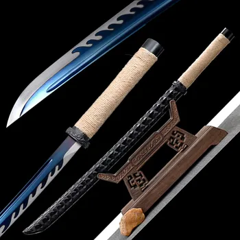 HandMade Chinese KungFu Broadsword Sword WuShu Da Dao Sharp Blue High Manganese Steel Real Knife Saber Nice Leather Sheath
HandMade Chinese KungFu Broadsword Sword WuShu Da Dao Sharp Blue High Manganese Steel Real Knife Saber Nice Leather Sheath