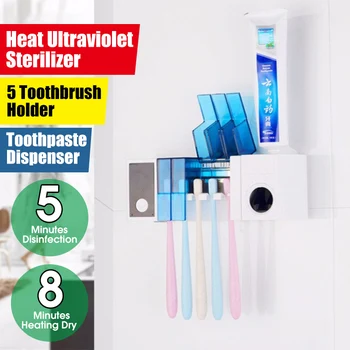 3 in 1 Ultraviolet Toothbrush Sterilizer Automatic Toothpaste Dispenser Timing Sterilization Heating Drying Toothbrush Holder
3 in 1 Ultraviolet Toothbrush Sterilizer Automatic Toothpaste Dispenser Timing Sterilization Heating Drying Toothbrush Holder