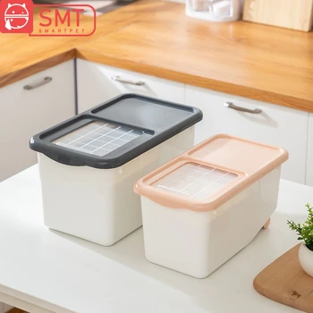 SMARTPET Simple Style Pet Dog Cat Food Barrel Dog Food Storage Container Pet Dry Food Container Anti-oxidation with Rollers
SMARTPET Simple Style Pet Dog Cat Food Barrel Dog Food Storage Container Pet Dry Food Container Anti-oxidation with Rollers