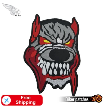 Devil Wolf Damage Handmade Iron on Appliqued Garment T Shirt Jacket Embroidered Patches for Clothing Stickers Accessories 
Devil Wolf Damage Handmade Iron on Appliqued Garment T Shirt Jacket Embroidered Patches for Clothing Stickers Accessories