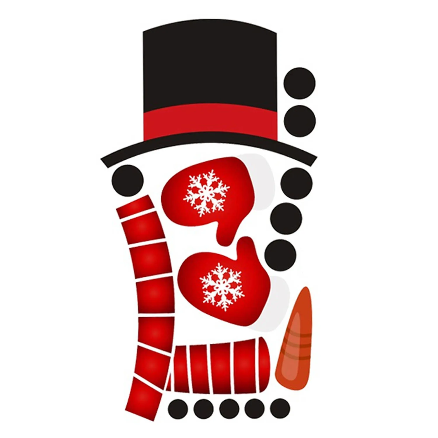 Calcomanías para refrigerador de Navidad, pegatinas autoadhesivas para